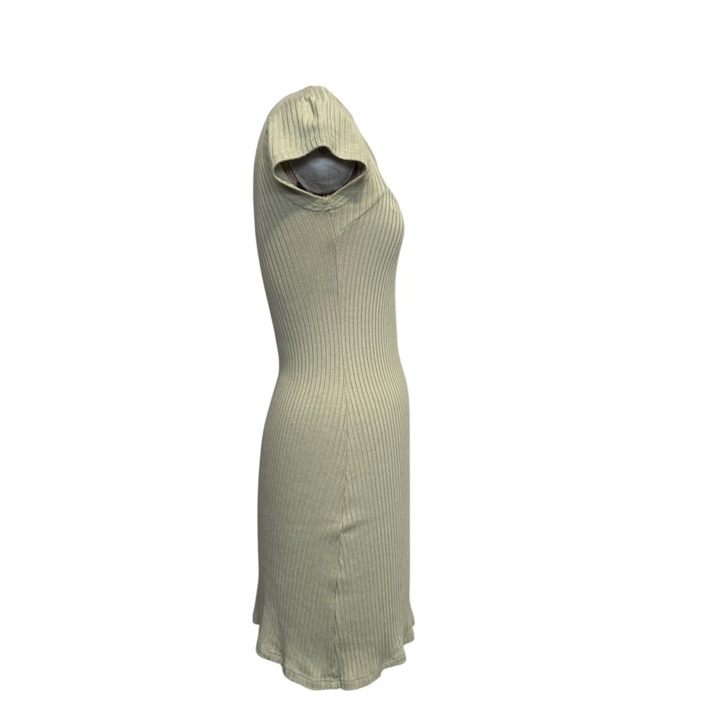 Reformation Pale Lime Ribbed Mini Dress - Picture 4 of 7